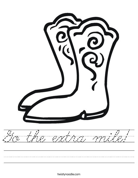 Boots Worksheet