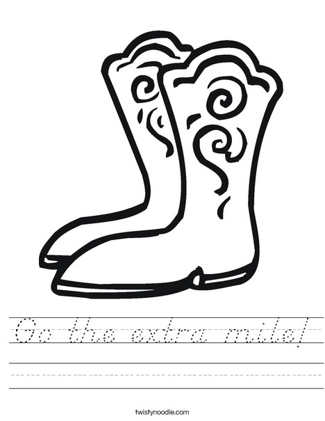 Boots Worksheet