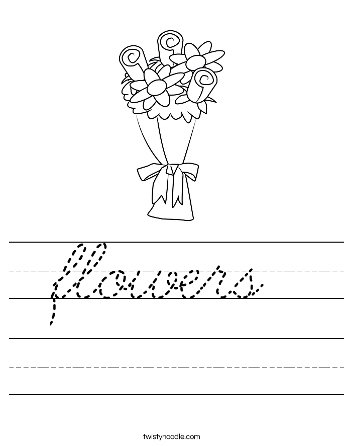 flowers Worksheet