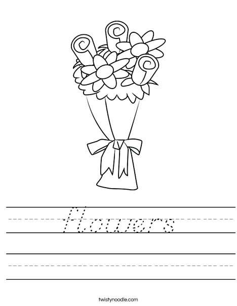 Bouquet Worksheet