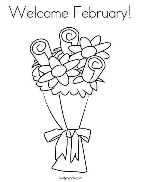 Welcome February Coloring Page - Twisty Noodle Welcome February Coloring Page - Twisty Noodle