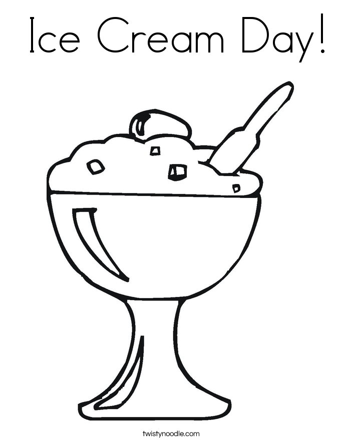  Ice Cream Day! Coloring Page
