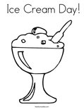  Ice Cream Day! Coloring Page