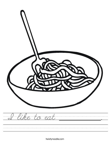 Bowl of Noodles Worksheet