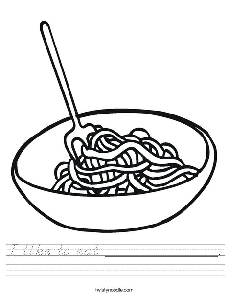 Bowl of Noodles Worksheet