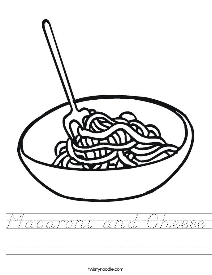 Macaroni and Cheese Worksheet