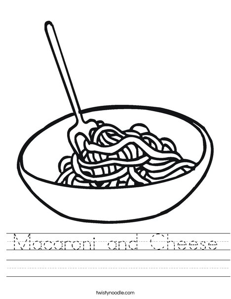 Macaroni and Cheese Worksheet Twisty Noodle Macaroni and Cheese Worksheet Twisty Noodle