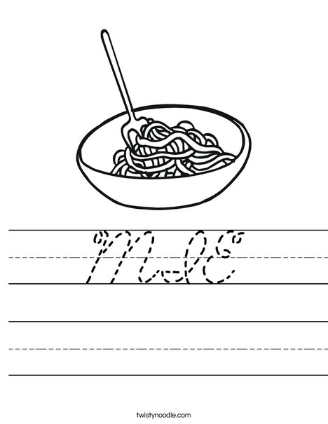Bowl of Noodles Worksheet
