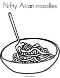 Nifty Asian noodles Coloring Page