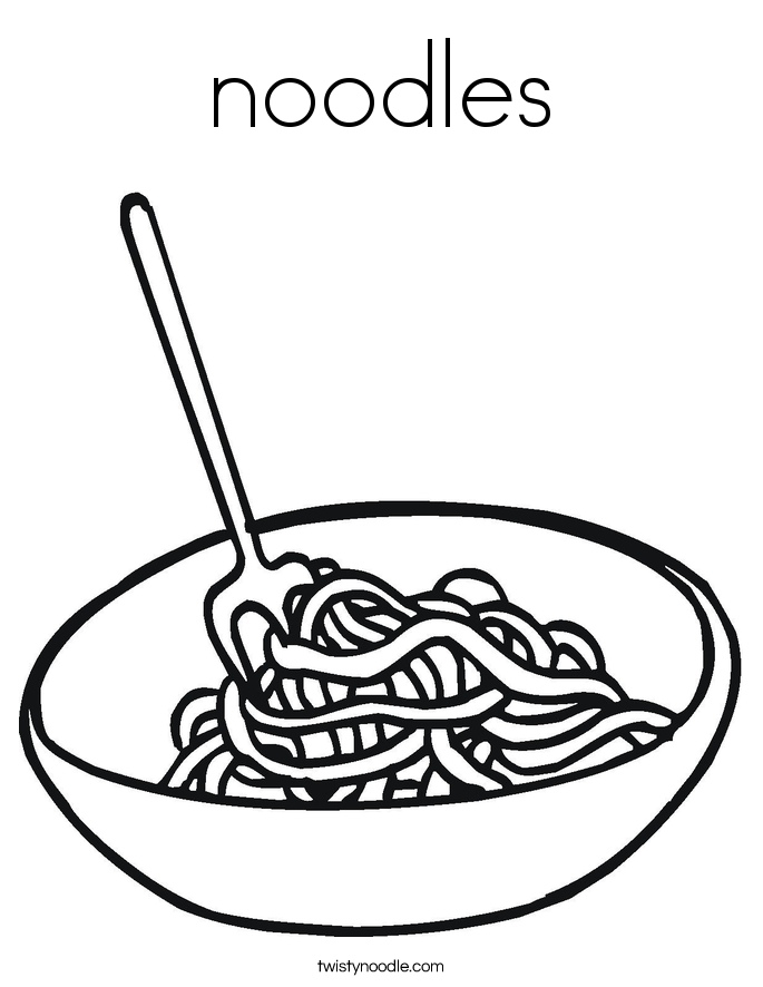 noodles Coloring Page