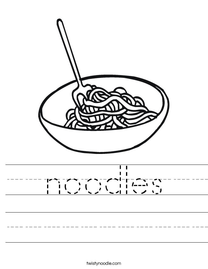 noodles Worksheet