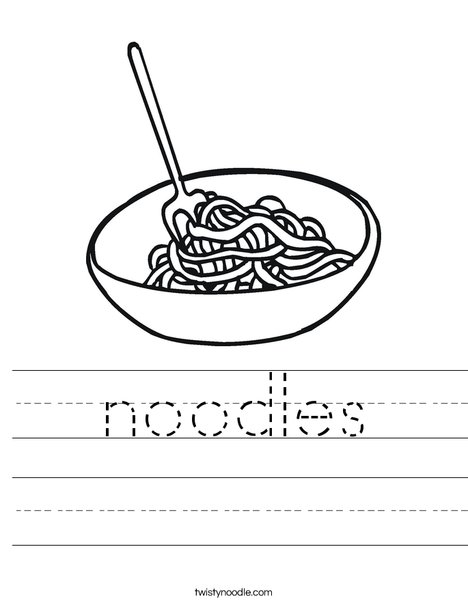 Bowl of Noodles Worksheet