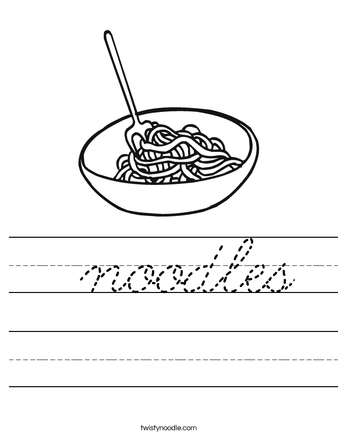  noodles Worksheet