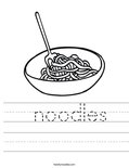  noodles Worksheet