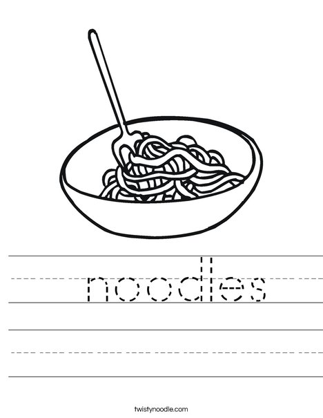 Bowl of Noodles Worksheet