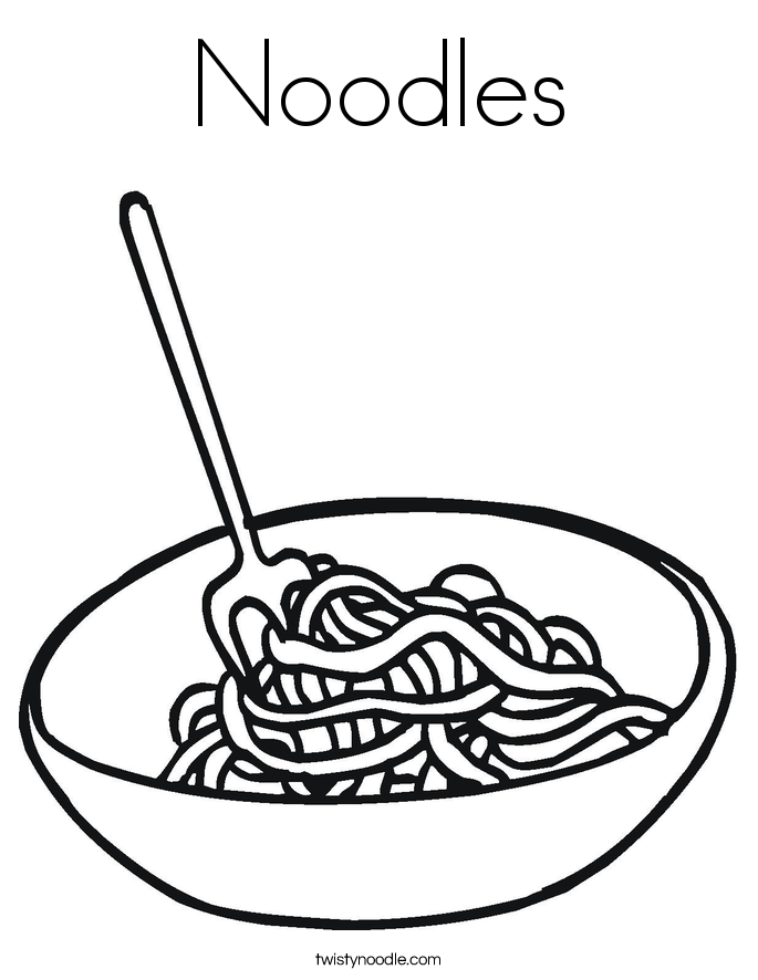 Noodles Coloring Page