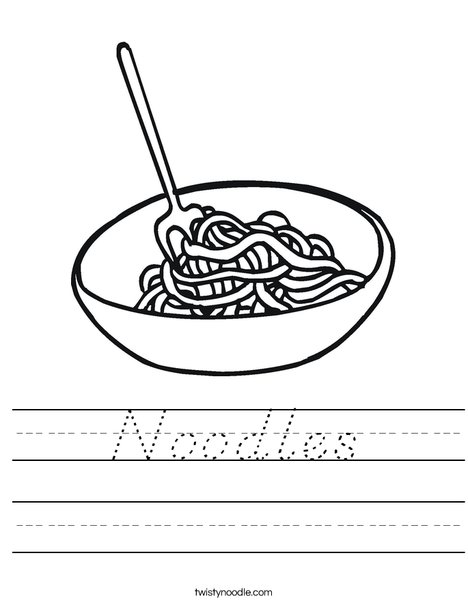 Bowl of Noodles Worksheet