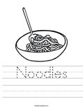 Noodles Worksheet