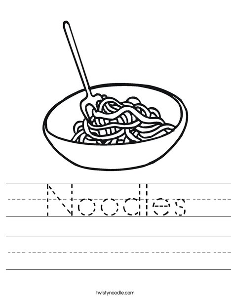 Bowl of Noodles Worksheet