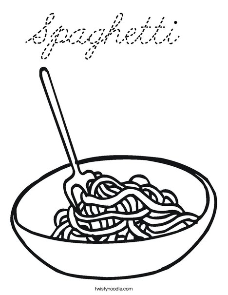 Bowl of Noodles Coloring Page