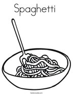 Spaghetti  Coloring Page
