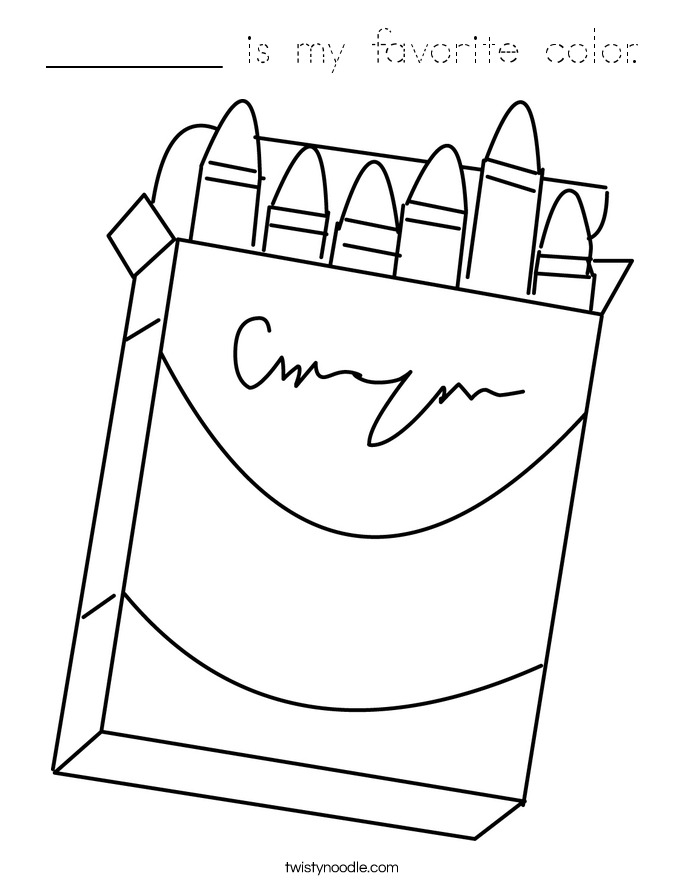 ________ is my favorite color. Coloring Page