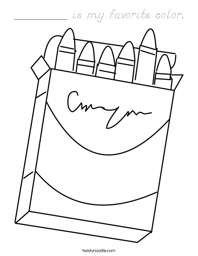 ________ is my favorite color. Coloring Page