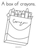 A box of crayons. Coloring Page