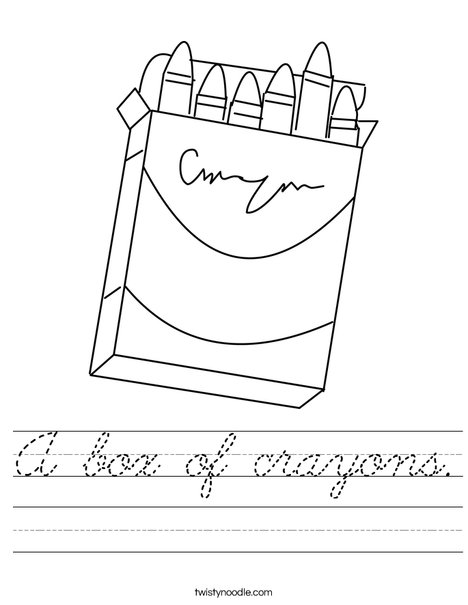 Box of Crayons Worksheet