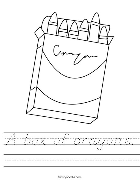 Box of Crayons Worksheet