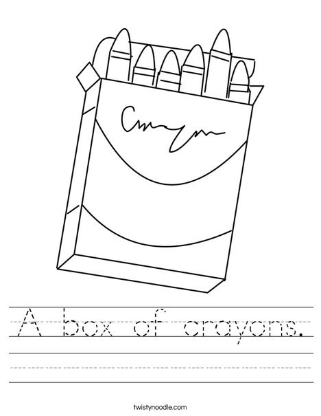 Box of Crayons Worksheet