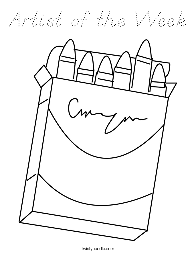 Artist of the Week Coloring Page