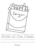Artist of the Week Worksheet