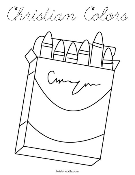 Box of Crayons Coloring Page