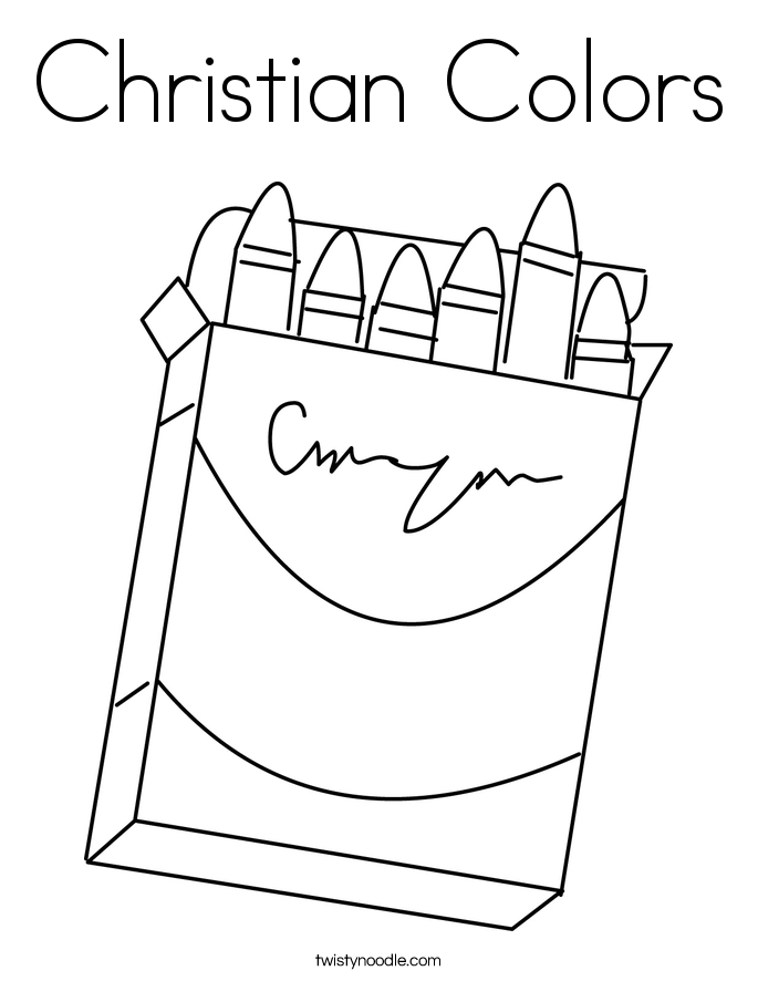 Christian Colors Coloring Page