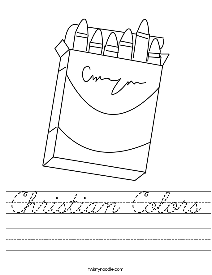 Christian Colors Worksheet