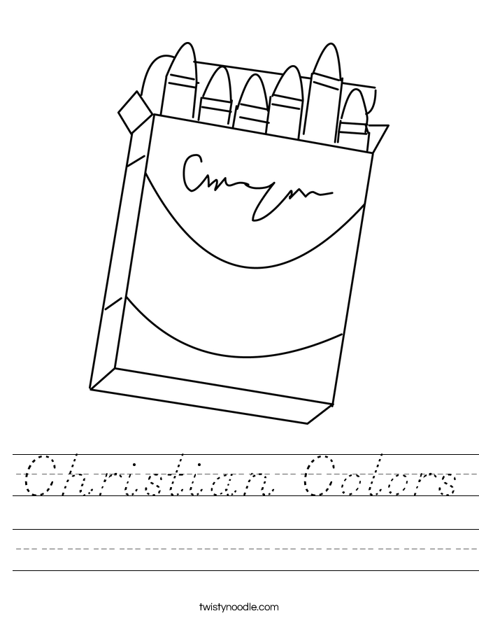 Christian Colors Worksheet