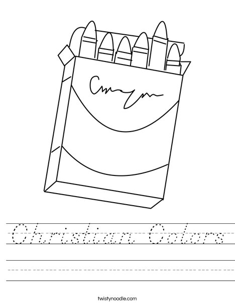 Box of Crayons Worksheet