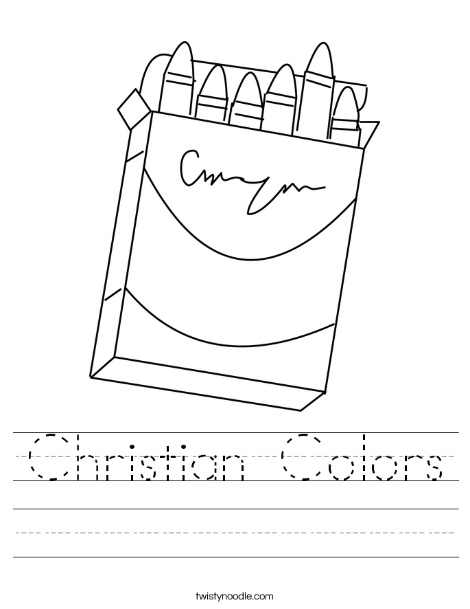Christian Colors Worksheet