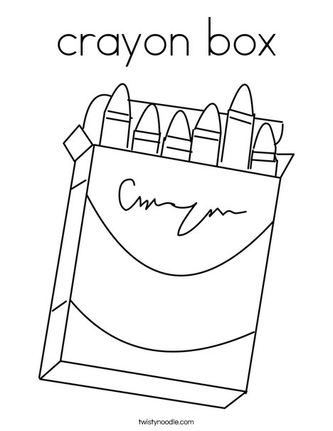 Box of Crayons Coloring Page