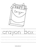 crayon box Worksheet
