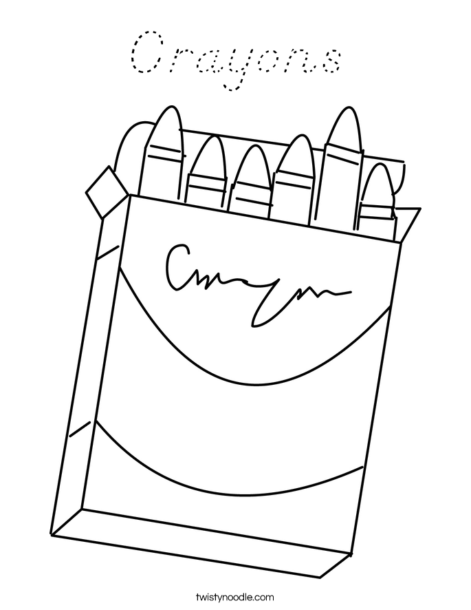 Crayons Coloring Page