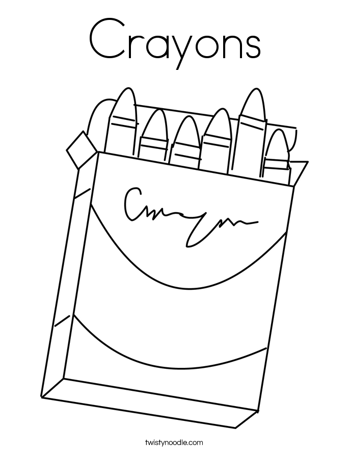 Crayons Coloring Page