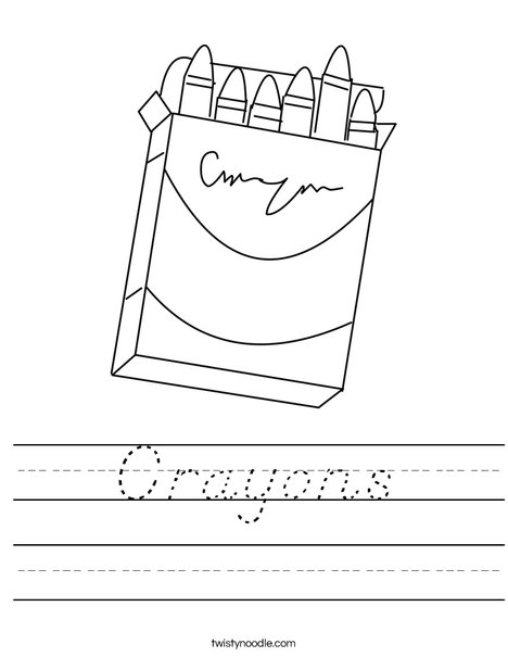 Box of Crayons Worksheet