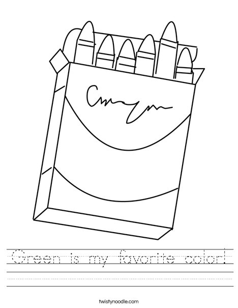 Box of Crayons Worksheet