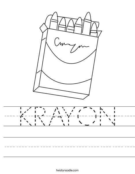 Box of Crayons Worksheet