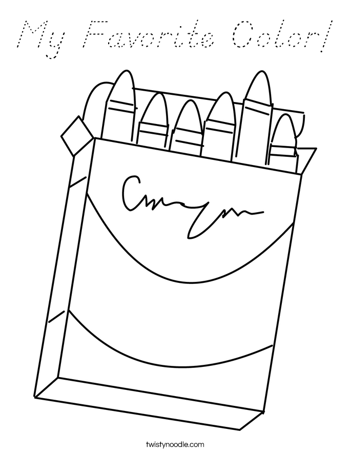 My Favorite Color! Coloring Page