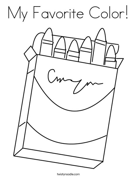 My Favorite Color Coloring Page - Twisty Noodle My Favorite Color Coloring Page - Twisty Noodle