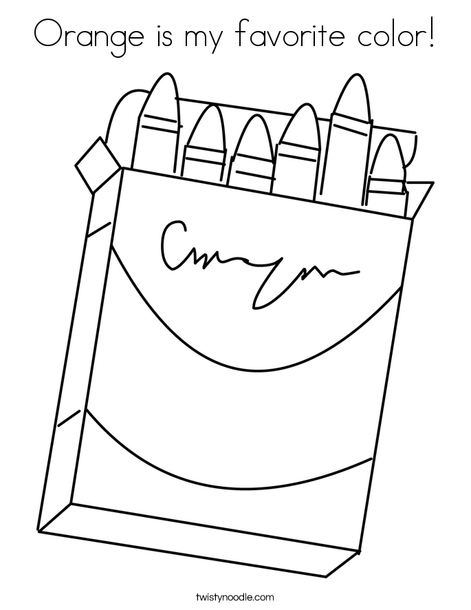 Download Orange is my favorite color Coloring Page - Twisty Noodle