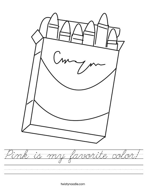 Box of Crayons Worksheet